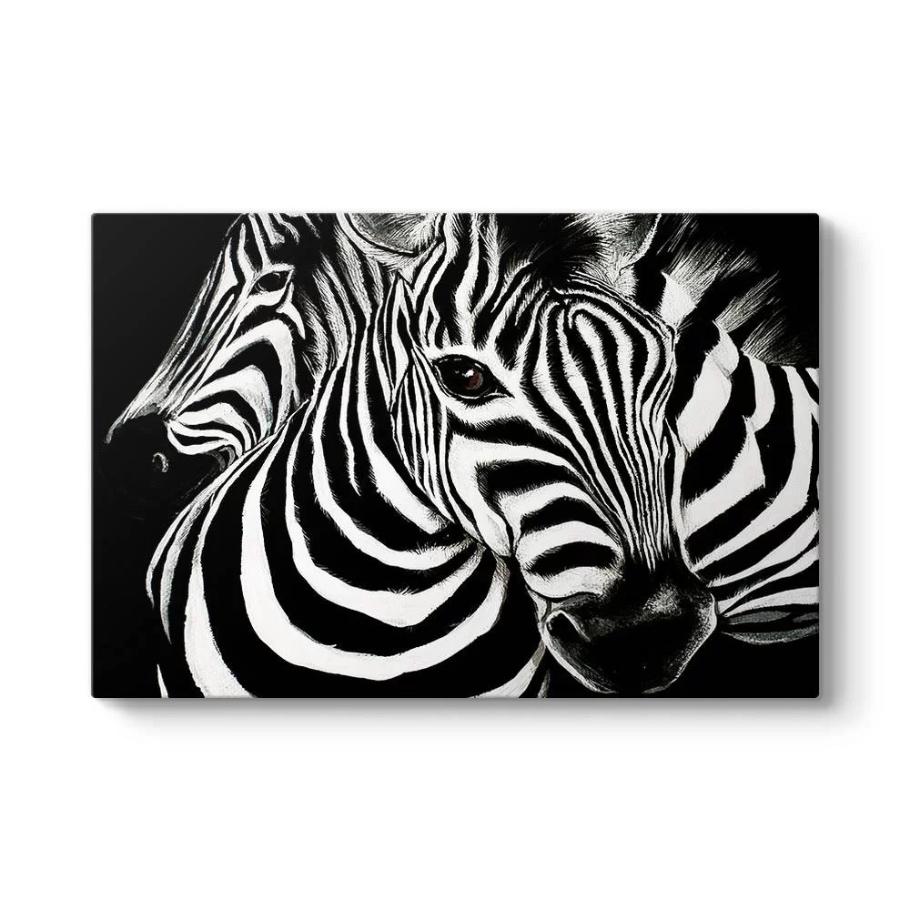 Siyah Beyaz Zebra Tablosu - Model 1